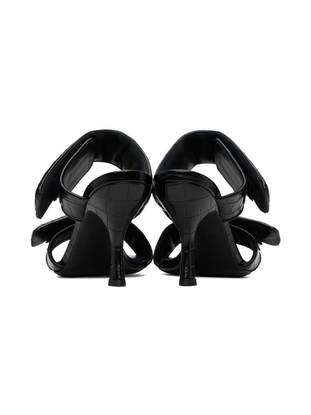 Black Perni 03 Croc Heeled Sandals - 2