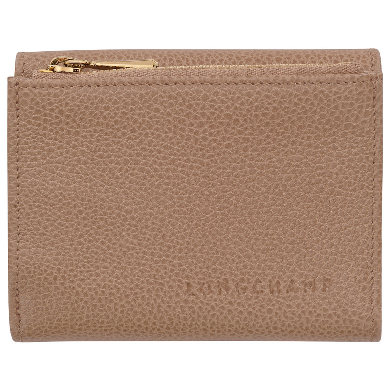 Le Foulonné Compact wallet Biscuit - Leather 1