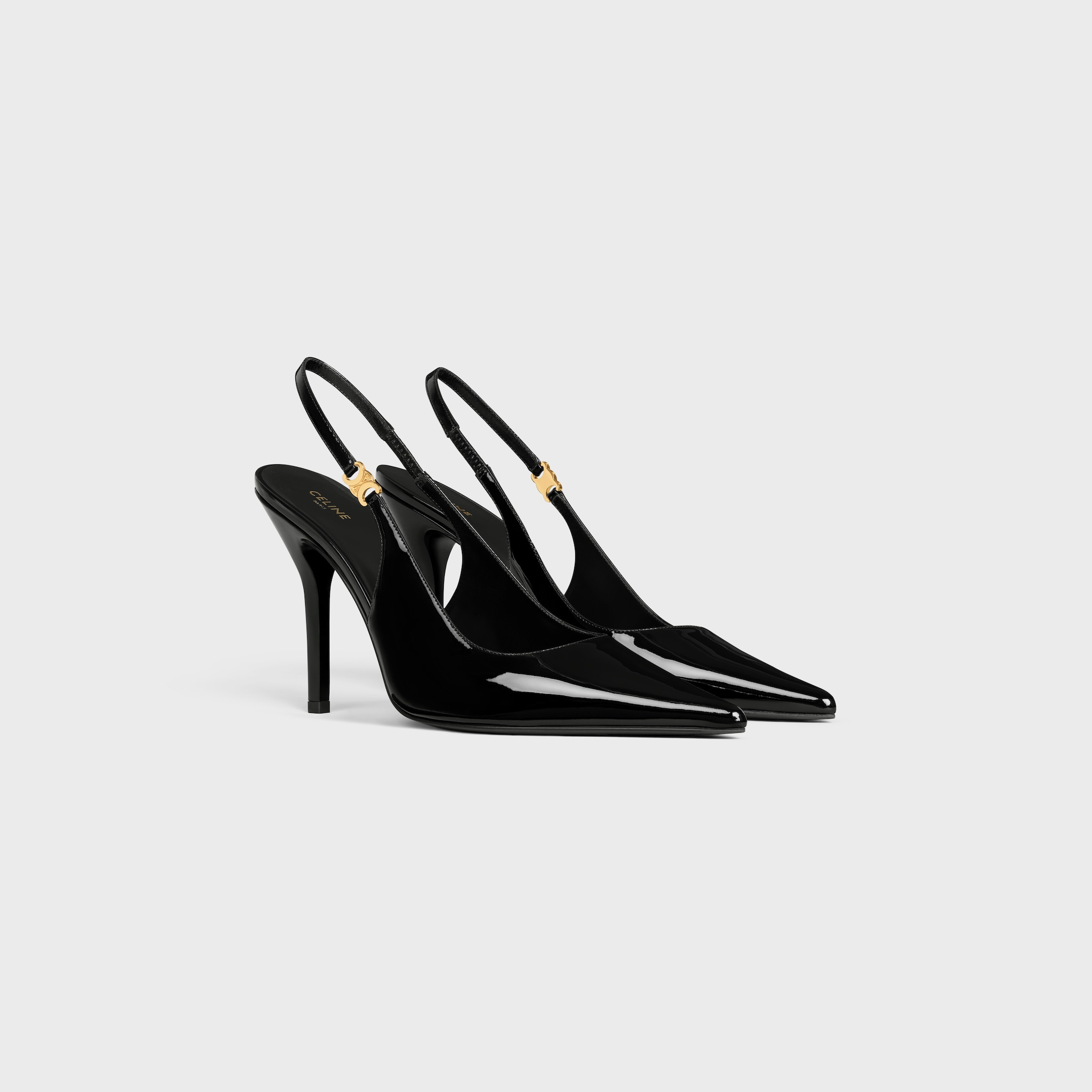 CELINE JUDY TRIOMPHE STILETTO PUMP IN PATENT CALFSKIN - 2