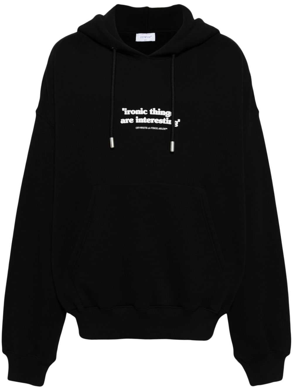 Ironic Quote cotton hoodie - 1