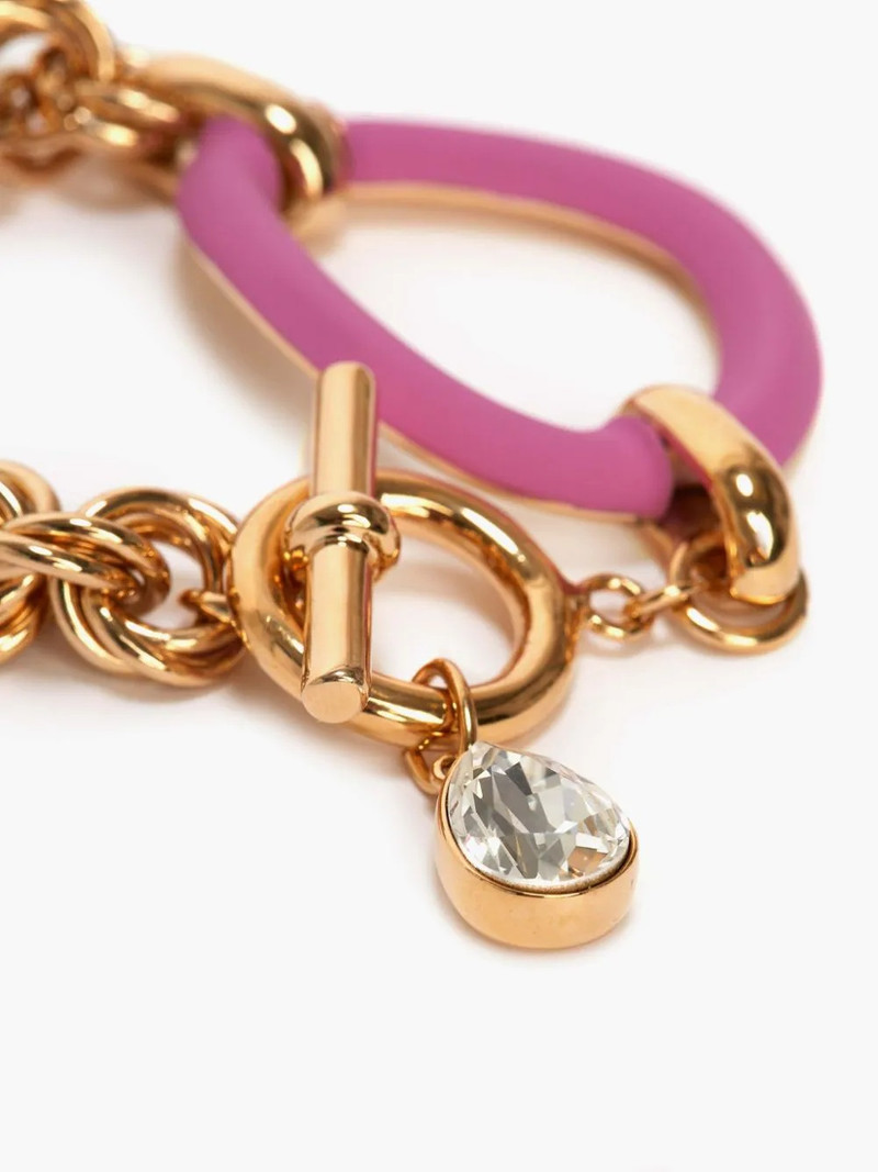 OVERSIZED LINK CHAIN BRACELET WITH CRYSTAL 4