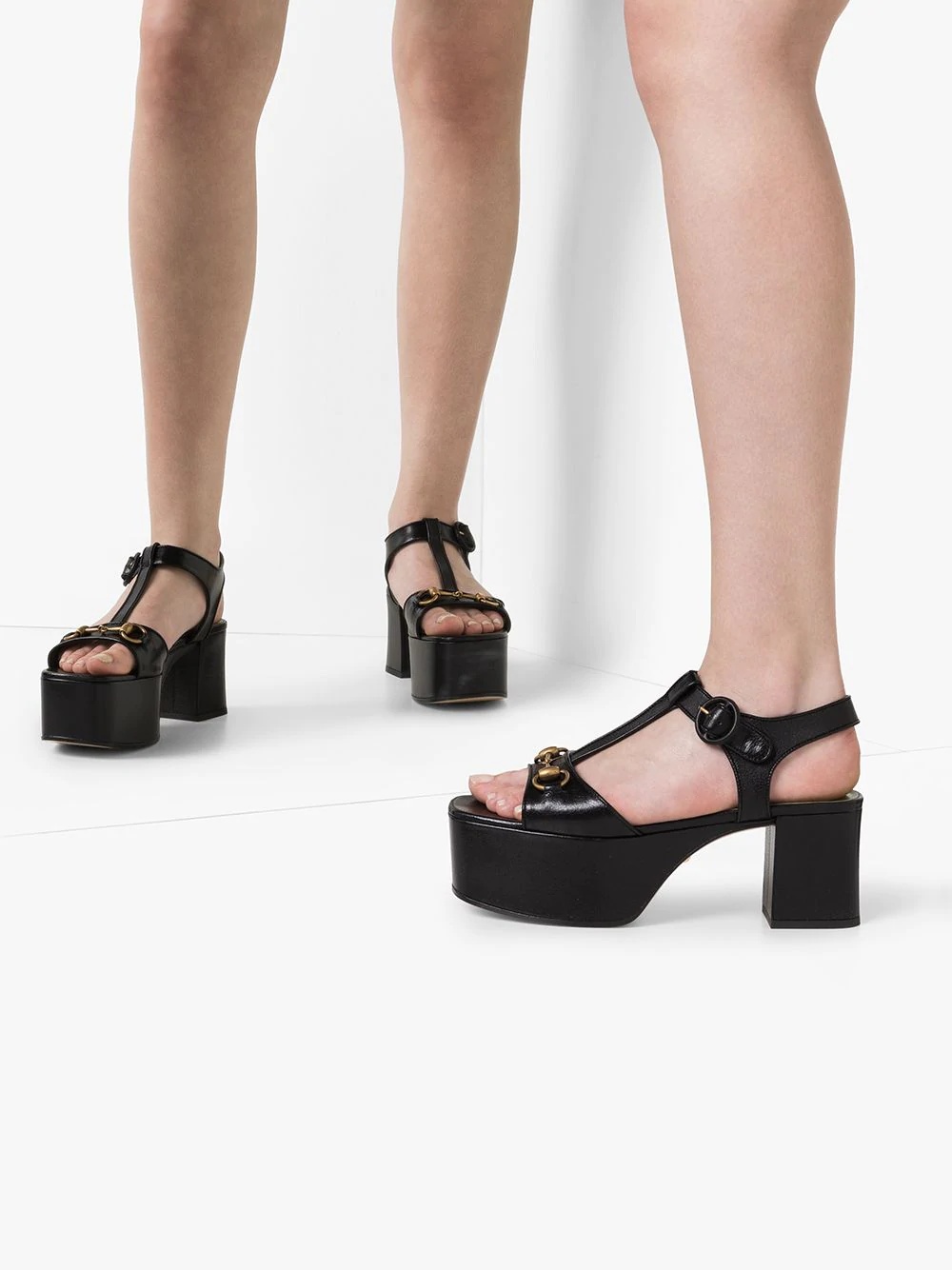 Horsebit T-bar 65mm platform sandals - 3