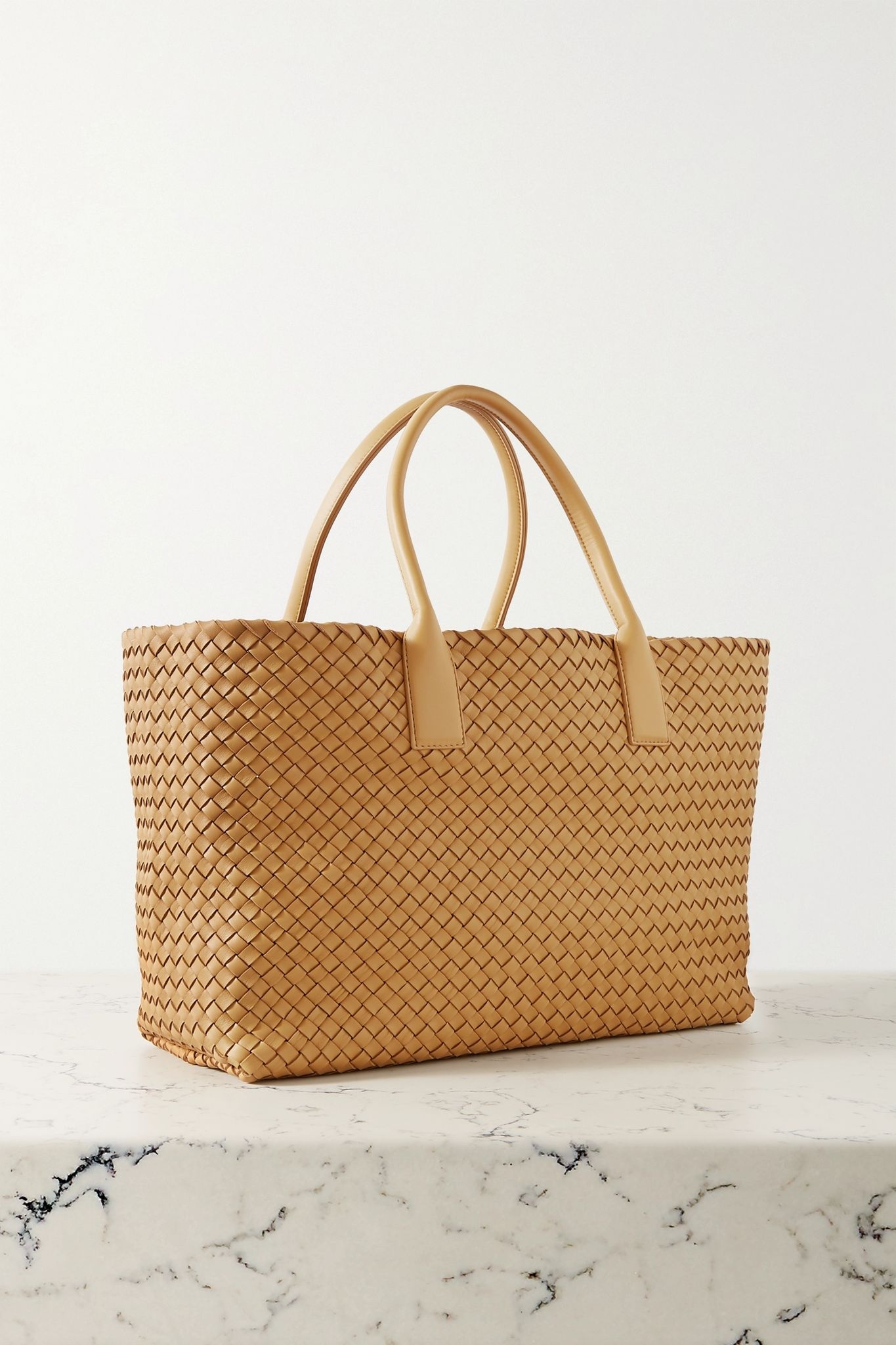 Cabas large intrecciato leather tote - 3