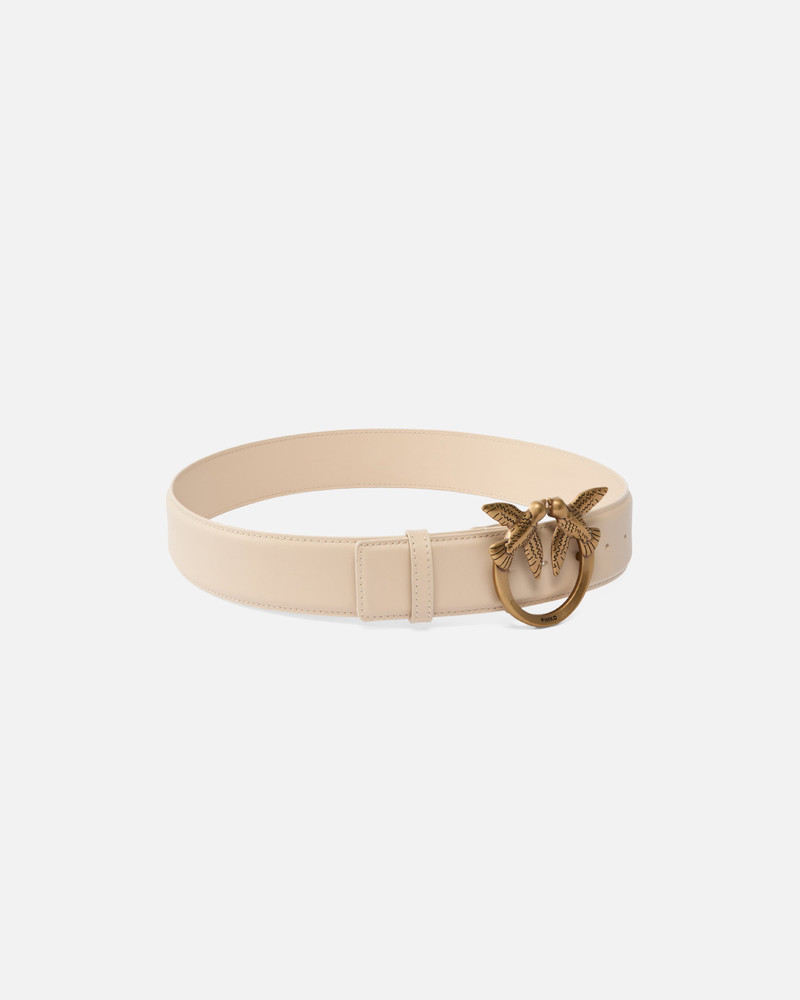 PINKO LOVE BIRDS HIGH LEATHER BELT 4CM outlook