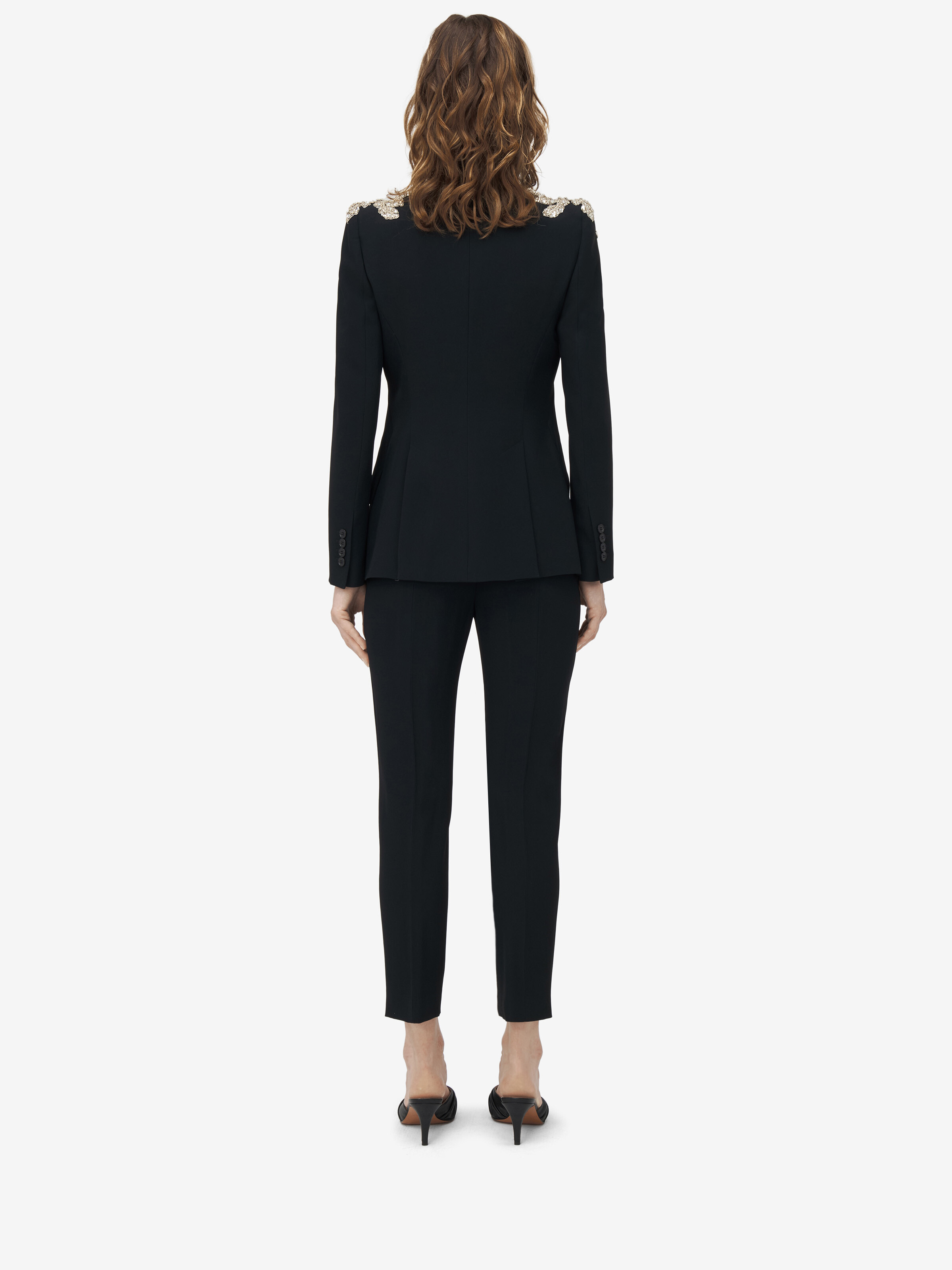 Peak Shoulder Embellished Jacket - 4