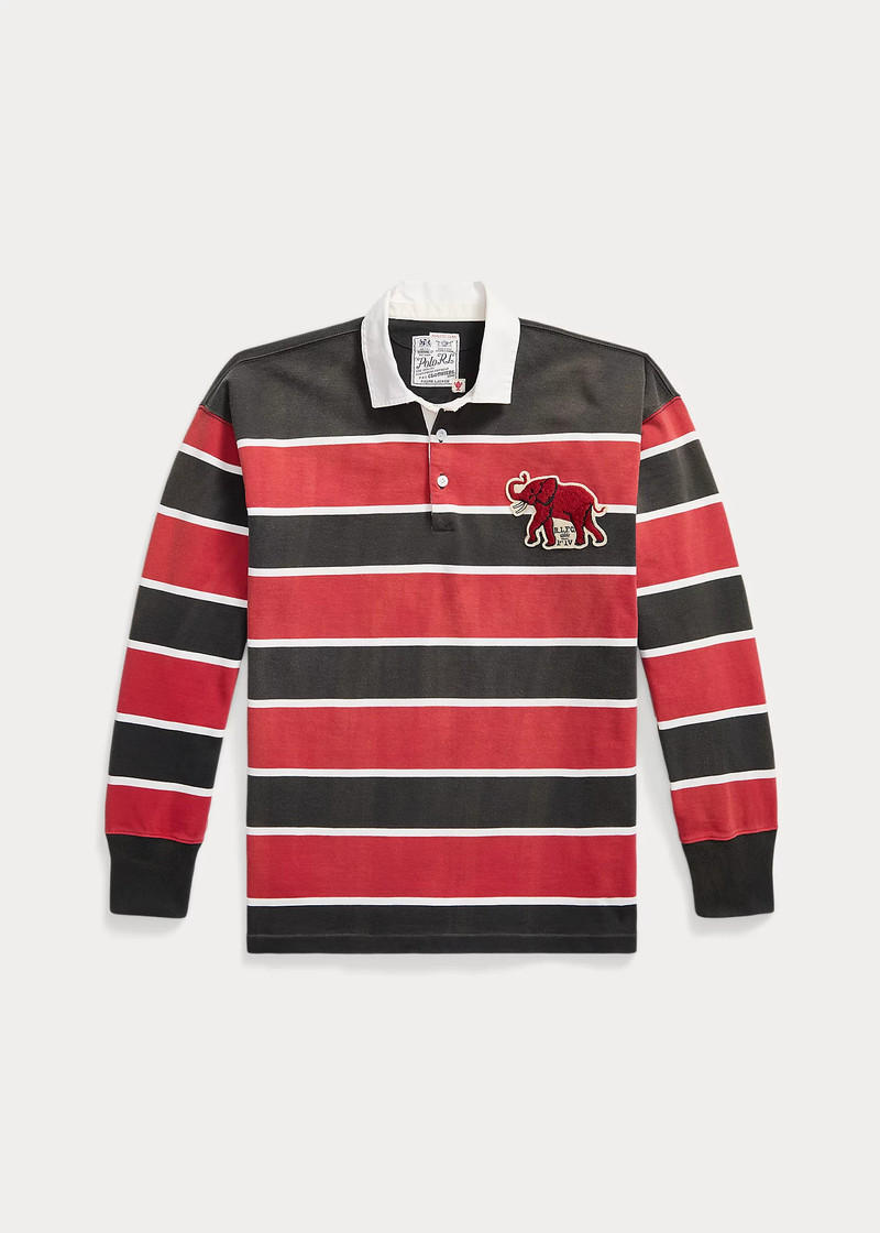 Vintage Fit Striped Jersey Rugby Shirt 1