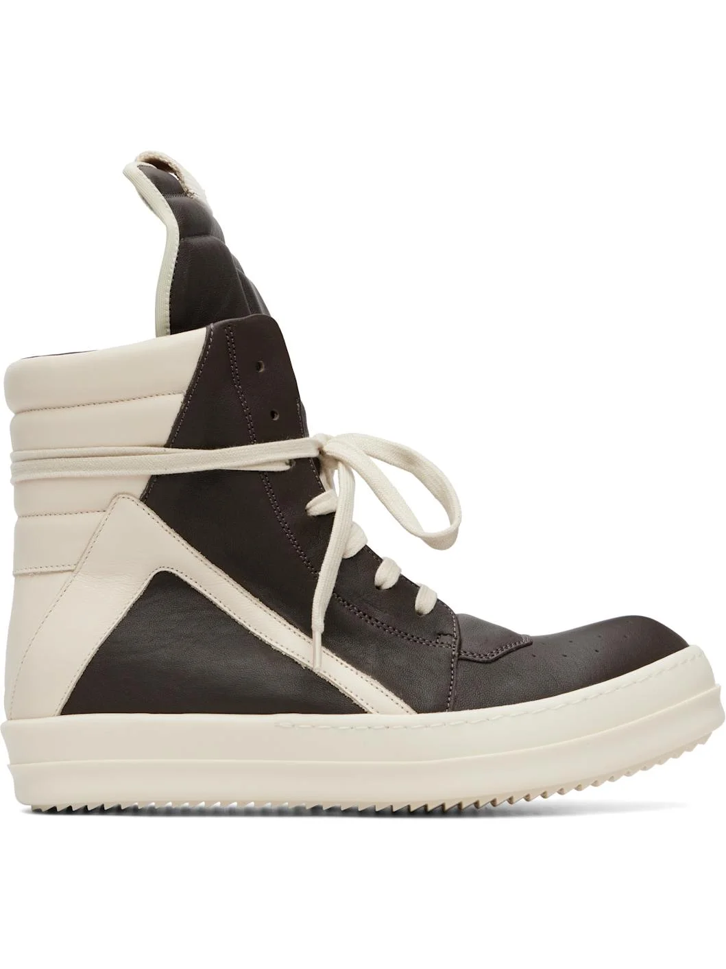Gray Tower Jumbolaced Geobasket Sneakers - 1