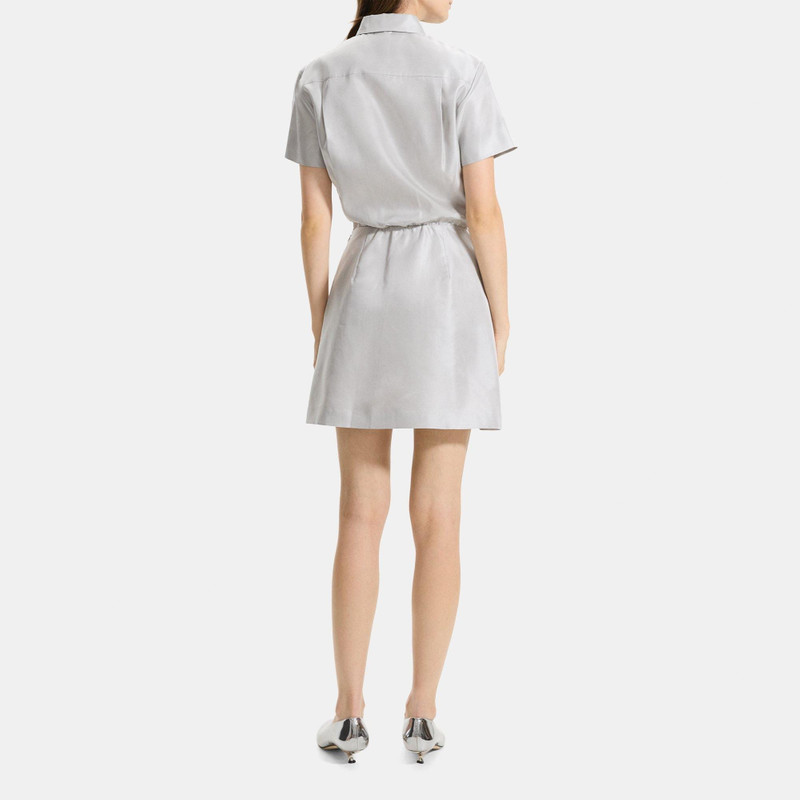 Theory A-Line Dress in Metallic Silk Twill outlook