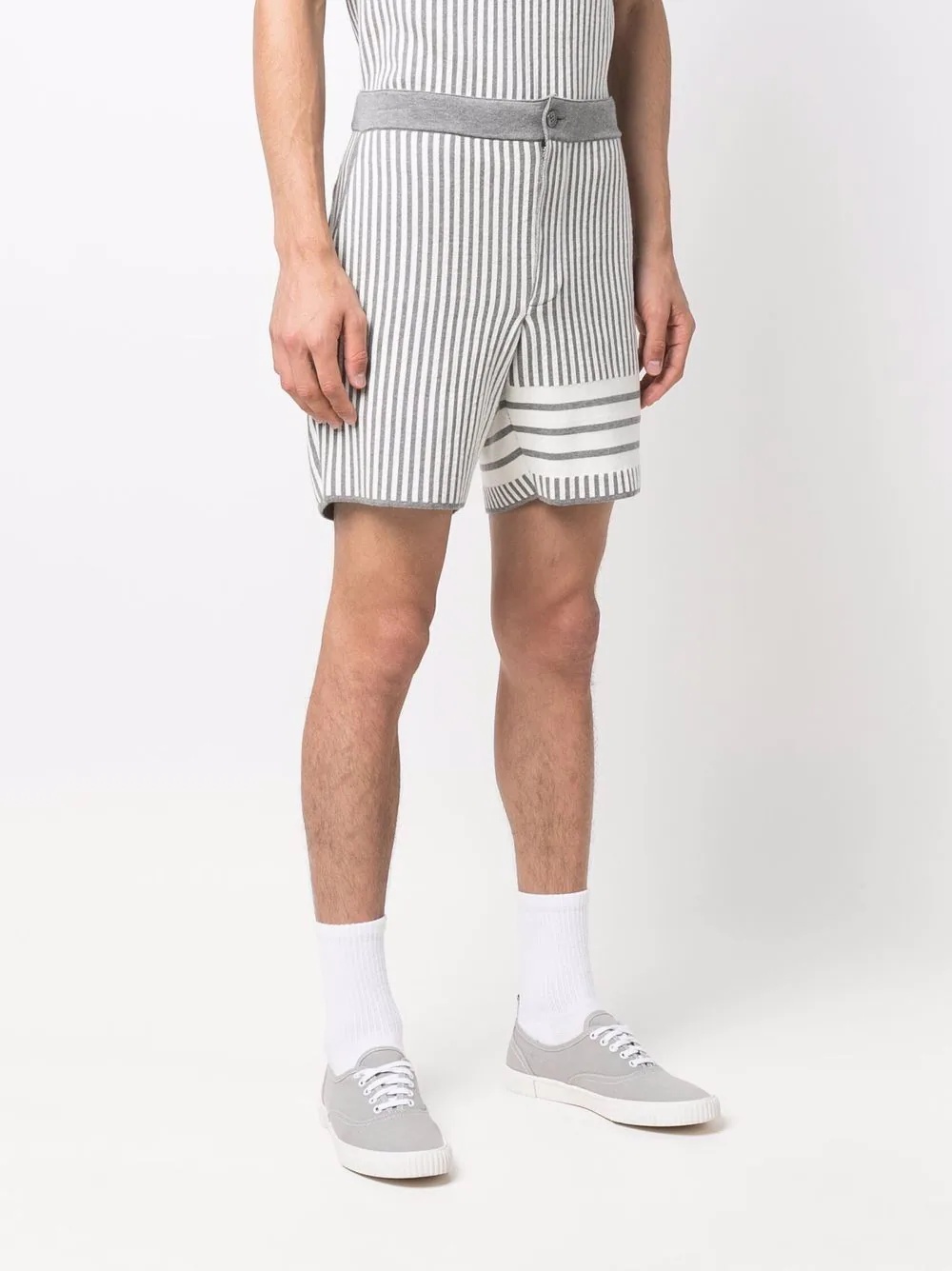 Seersucker 4-Bar jacquard shorts - 3