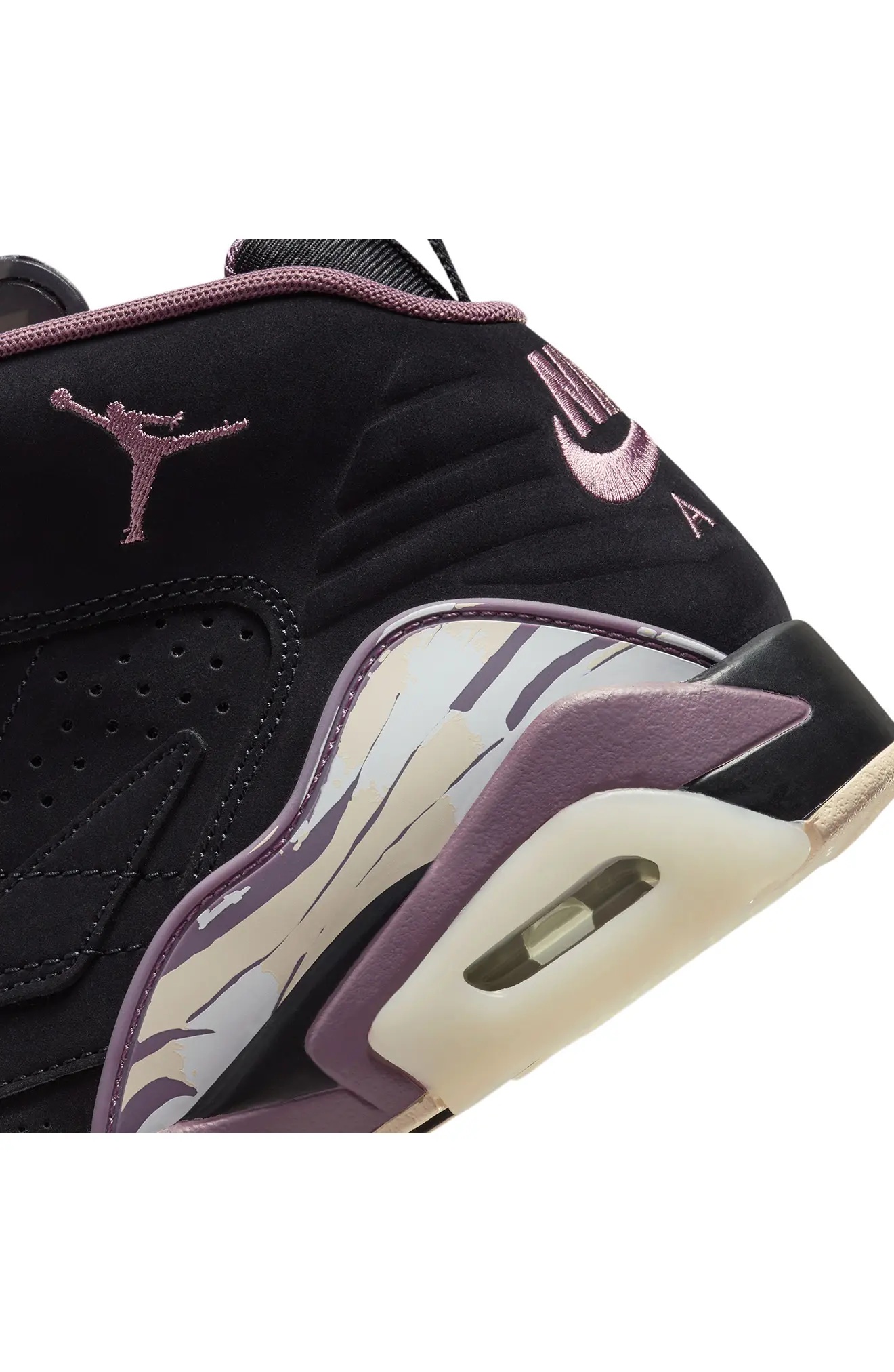 Jumpman 3-Peat Sneaker in Black/Sky Mauve/Guava Ice - 7