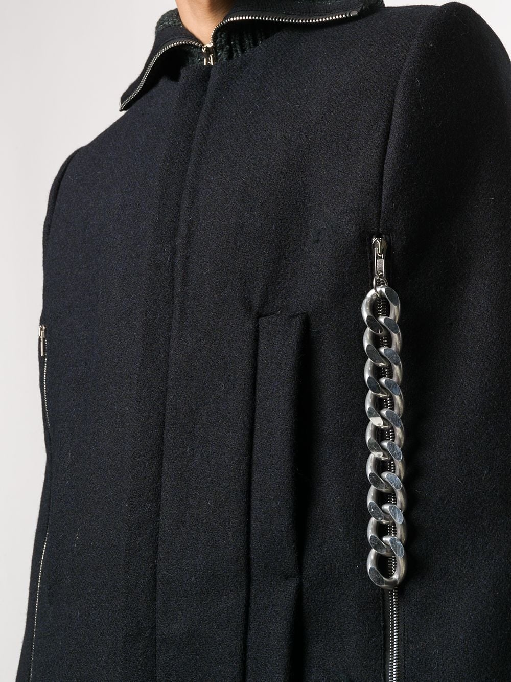 curb chain detail coat - 5