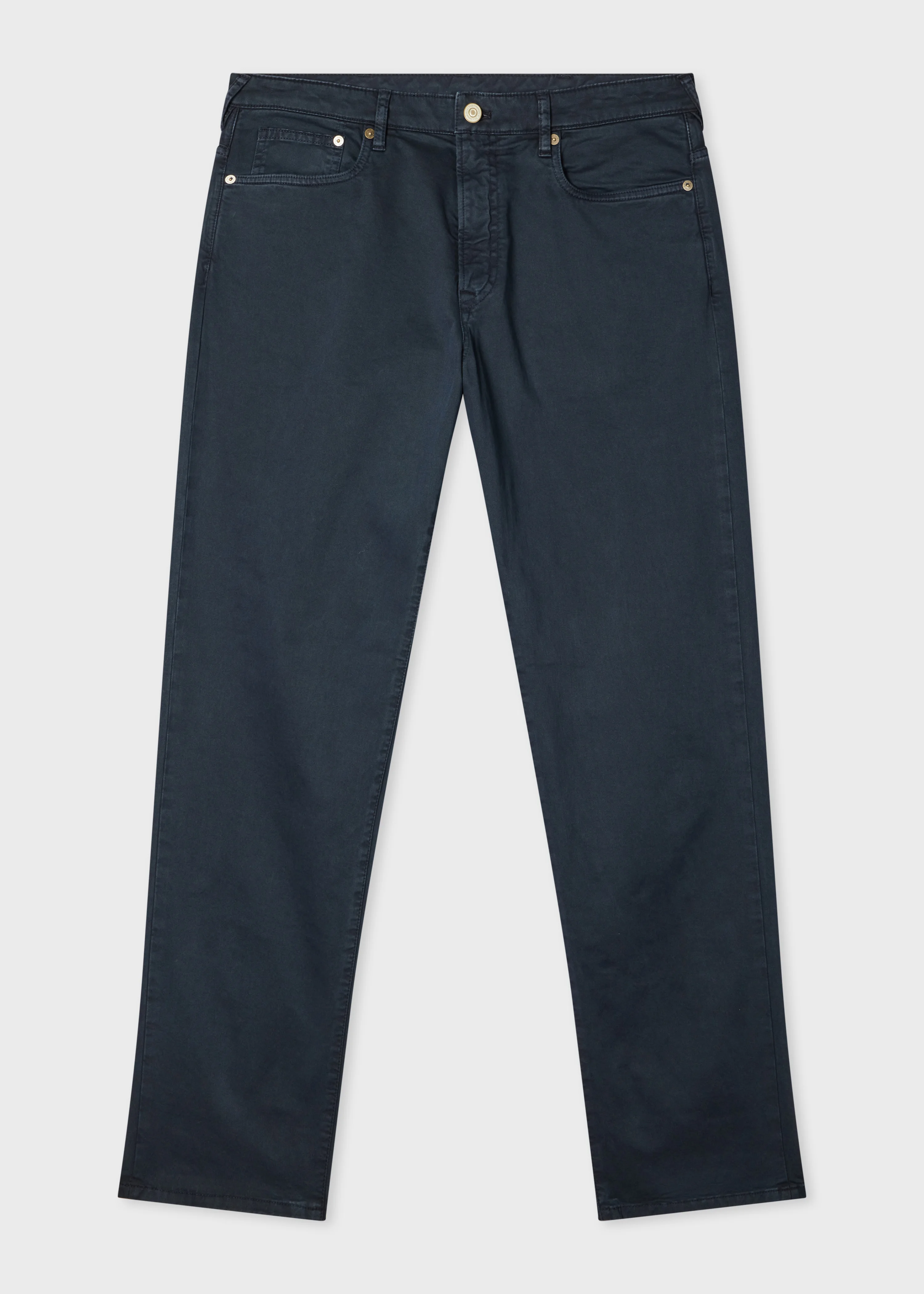 Relaxed Tapered-Fit Navy Cotton-Twill Trousers - 1