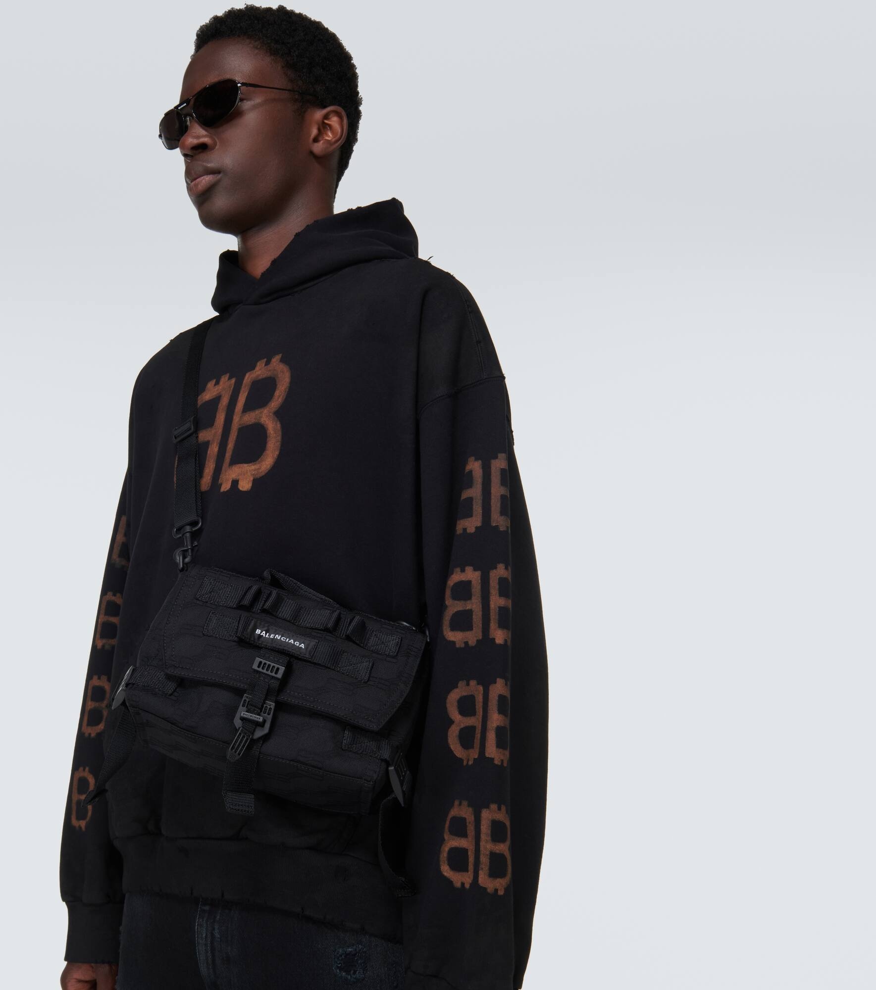 Crypto cotton jersey hoodie - 5