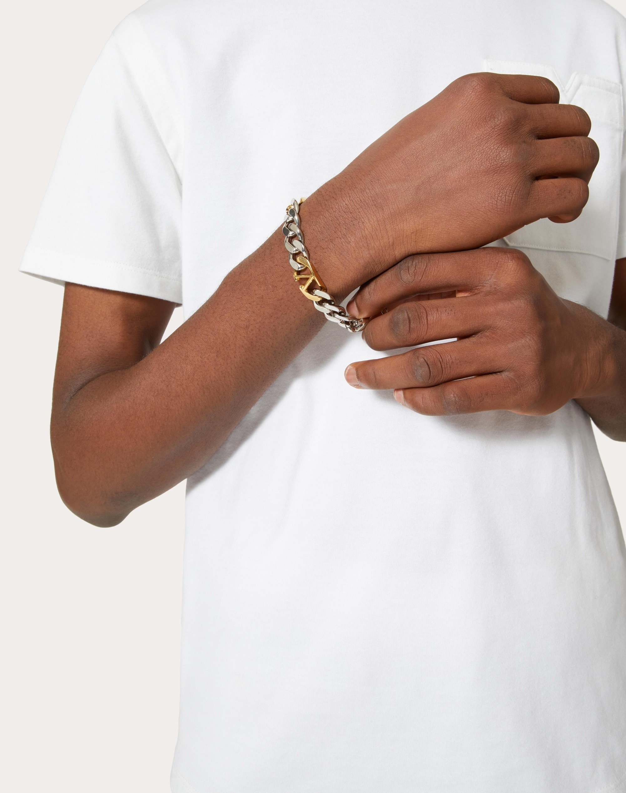 VLOGO CHAIN METAL BRACELET - 5