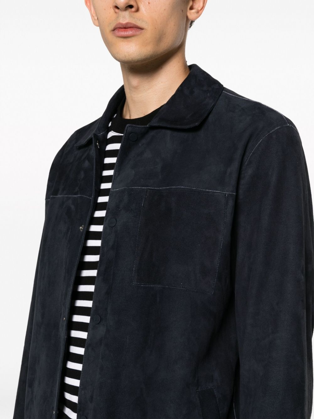 goat suede shirt jacket - 5