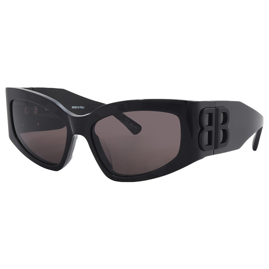 Balenciaga Grey Rectangular Ladies Sunglasses BB0321S 001 57 - 3