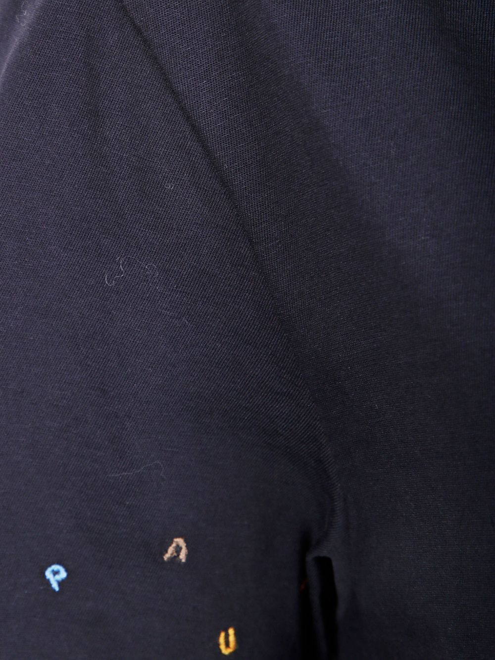 embroidered-sleeve cotton T-shirt - 3