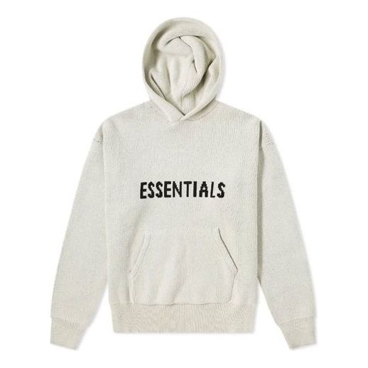 Fear of God Essentials FW21 Knit Logo Hoodie 'Oatmeal' FOG-FW21-101 - 1