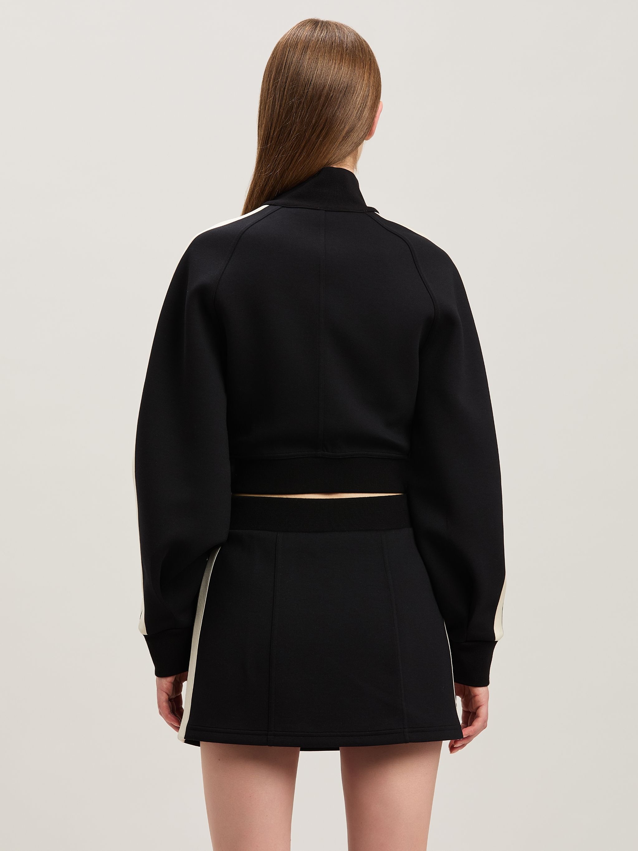 Neoprene cropped track jacket - 5