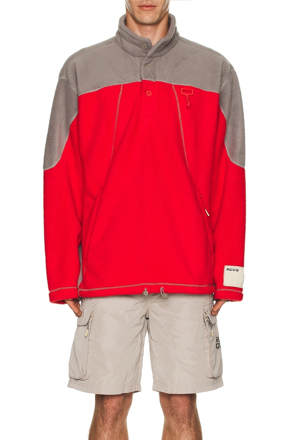 Sherpa Fleece Collared Pullover - 4