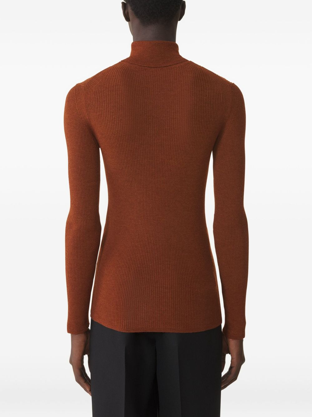 ribbed turtleneck sweater - 4