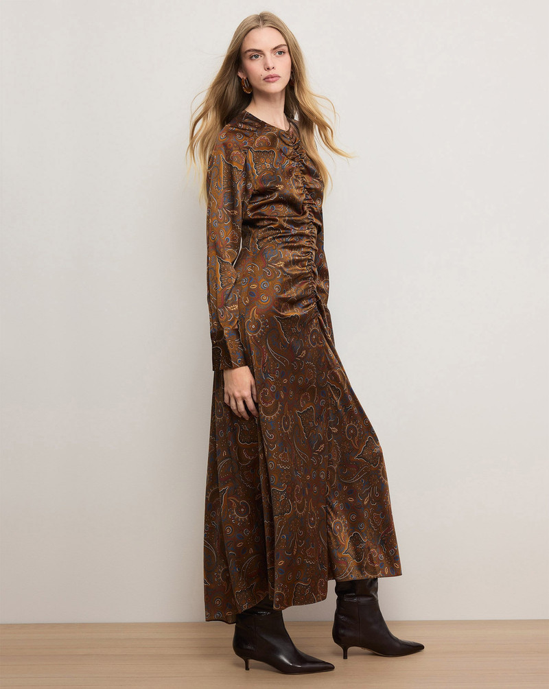 IRMA STRETCH-SILK MIDI DRESS 3