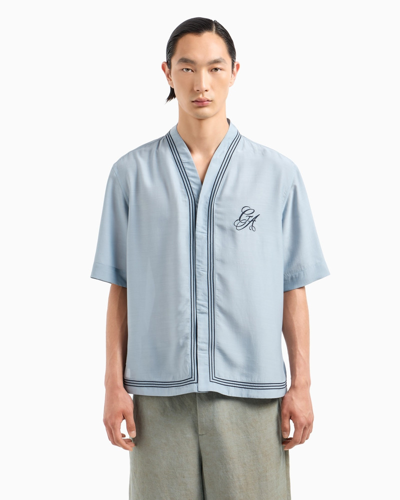 GIORGIO ARMANI SHORT-SLEEVED SILK SHIRT outlook