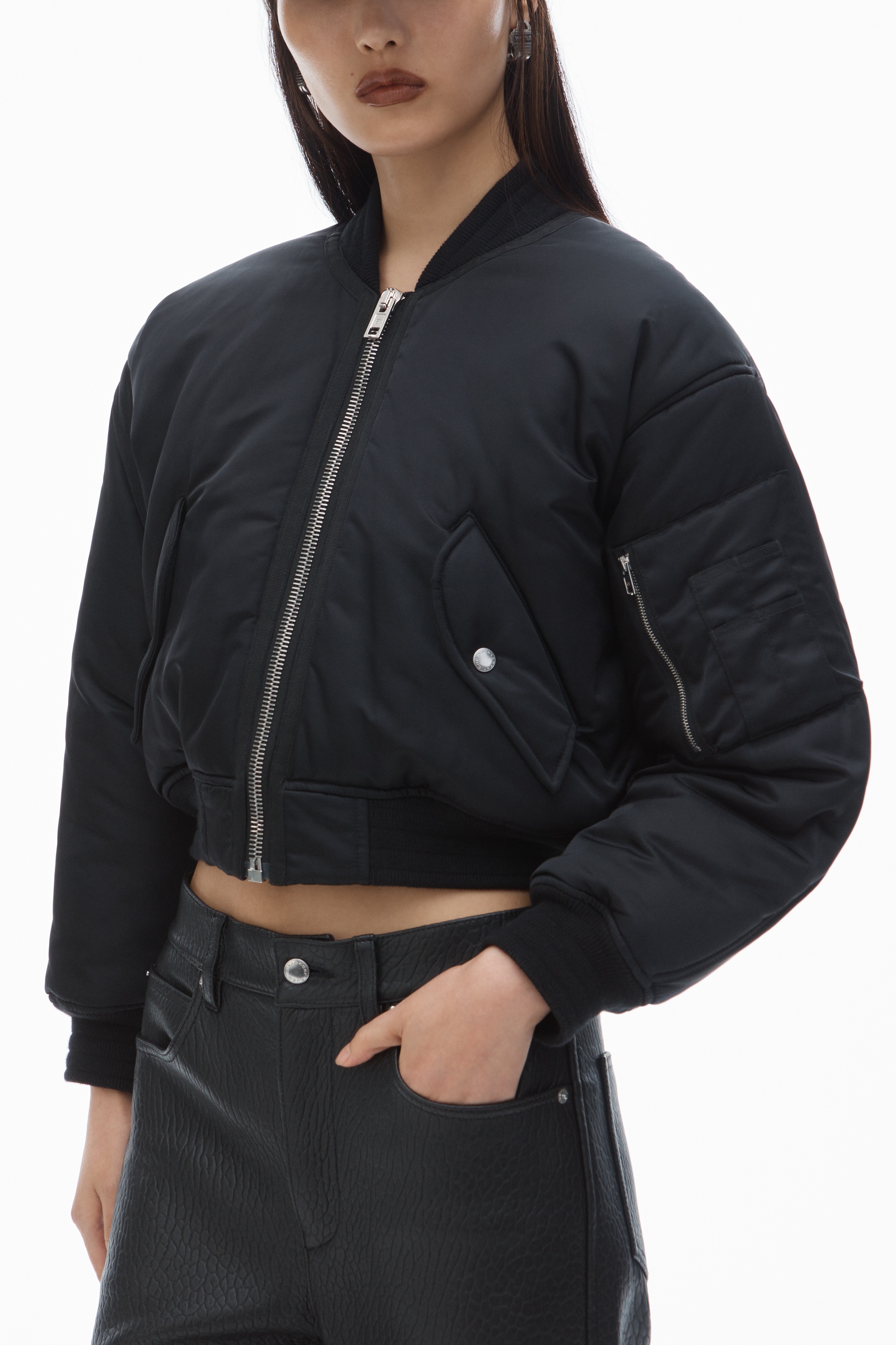 Alexander Wang Logo-Embroidered Bomber Jacket | REVERSIBLE