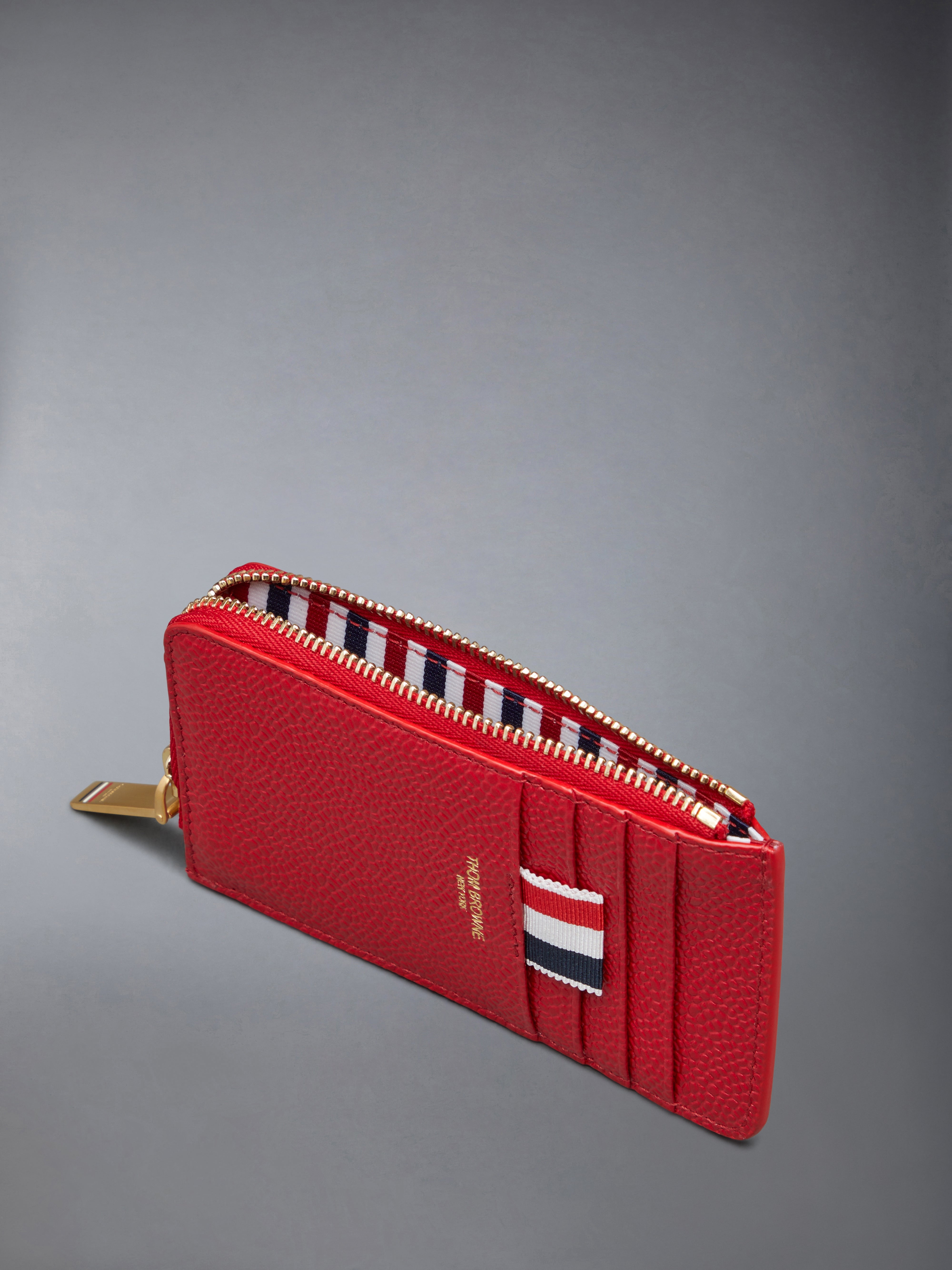 PEBBLE GRAIN HALF ZIP WALLET - 4
