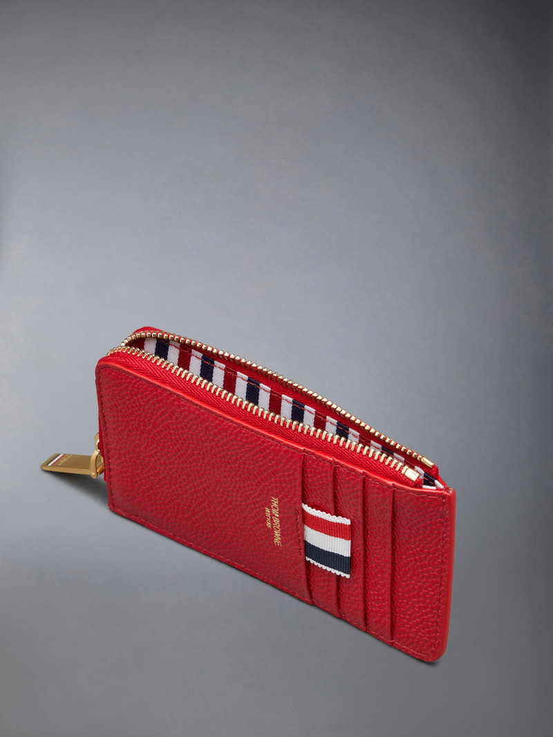 PEBBLE GRAIN HALF ZIP WALLET 4