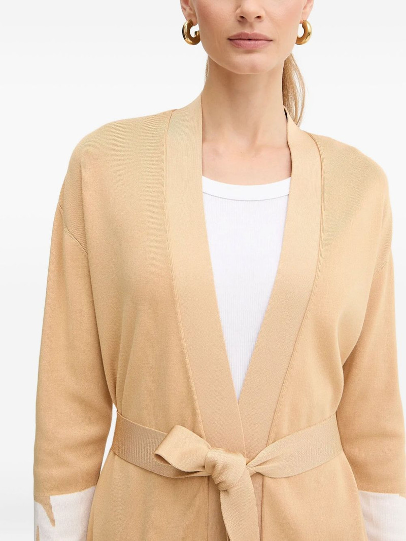 tie-waist pocket knitted coat 4