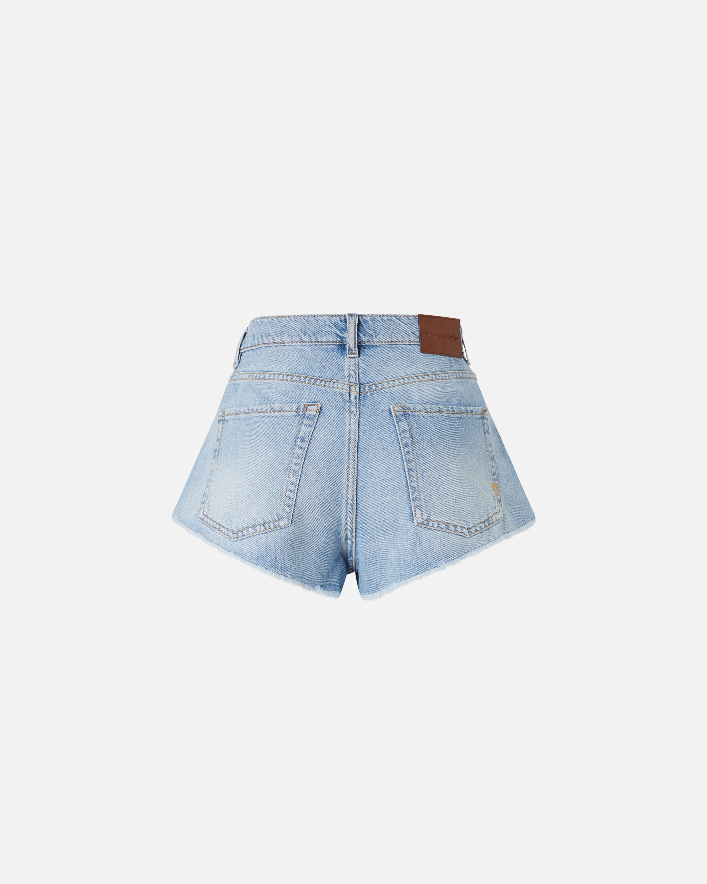 LIGHT FRAYED DENIM SHORTS - 2
