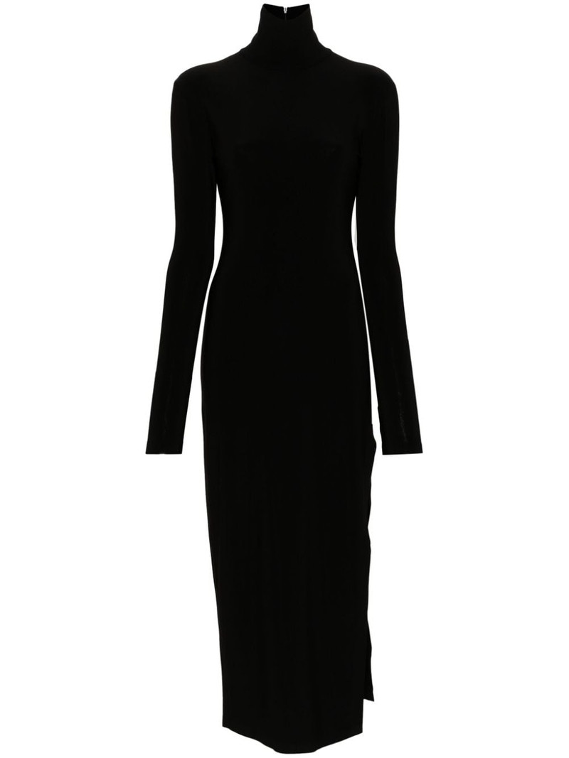 side-slit stretch-jersey maxi dress 1
