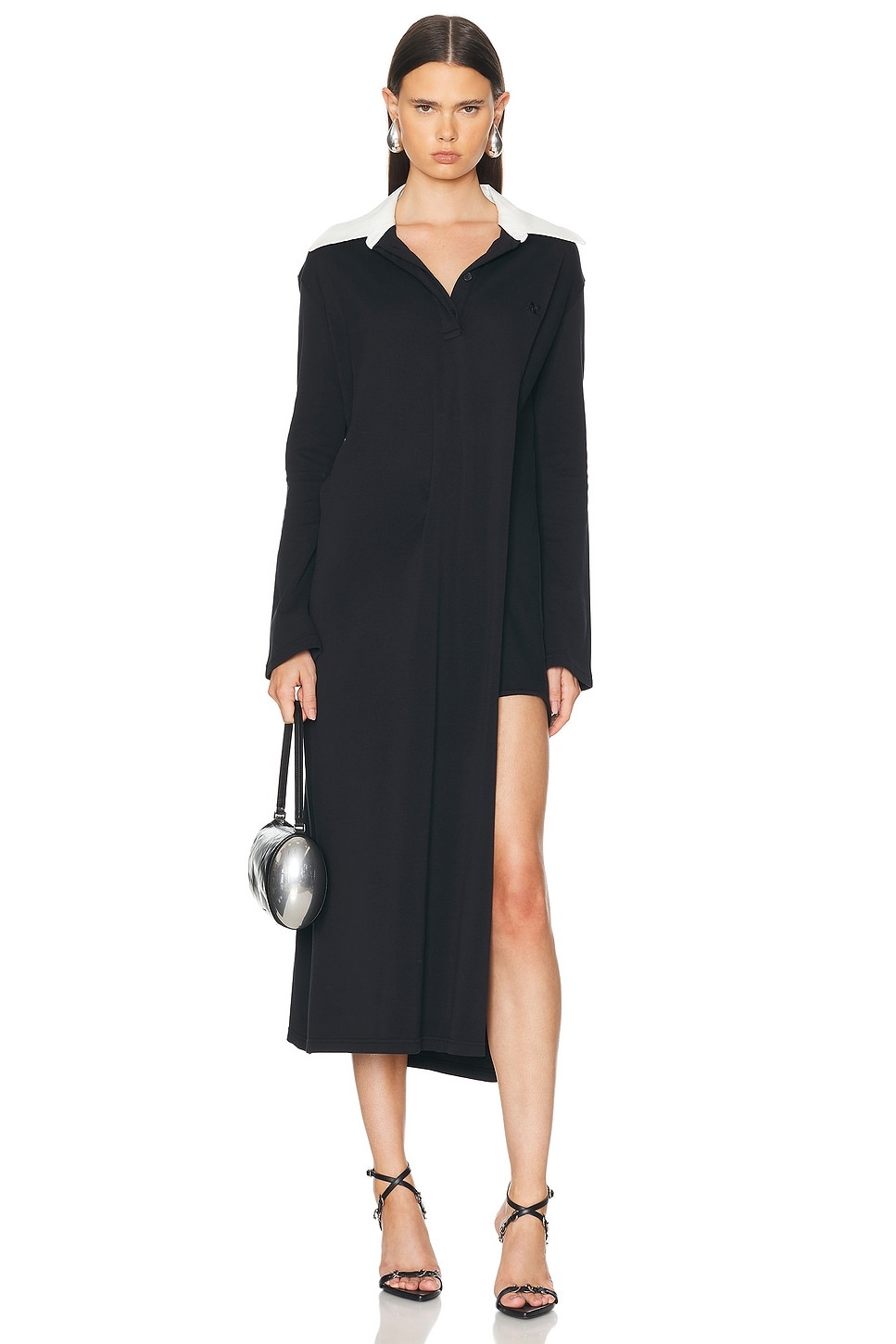 Twist Cotton Polo Long Dress - 1