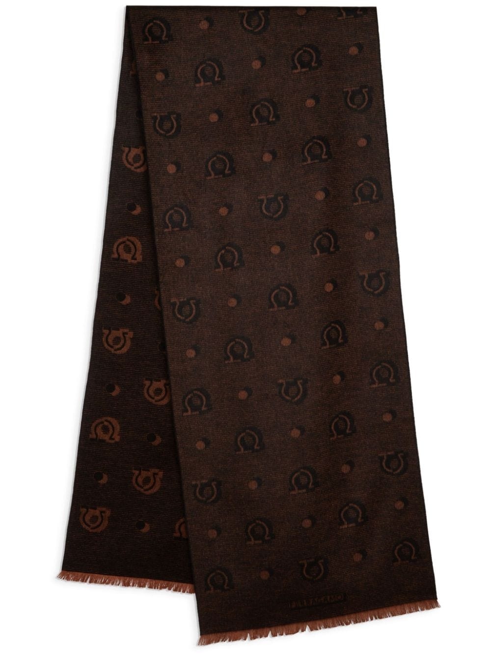 patterned-jacquard silk scarf - 1
