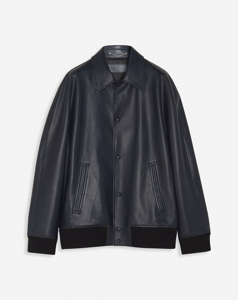 KIMONO-INSPIRED LEATHER BLOUSON 1
