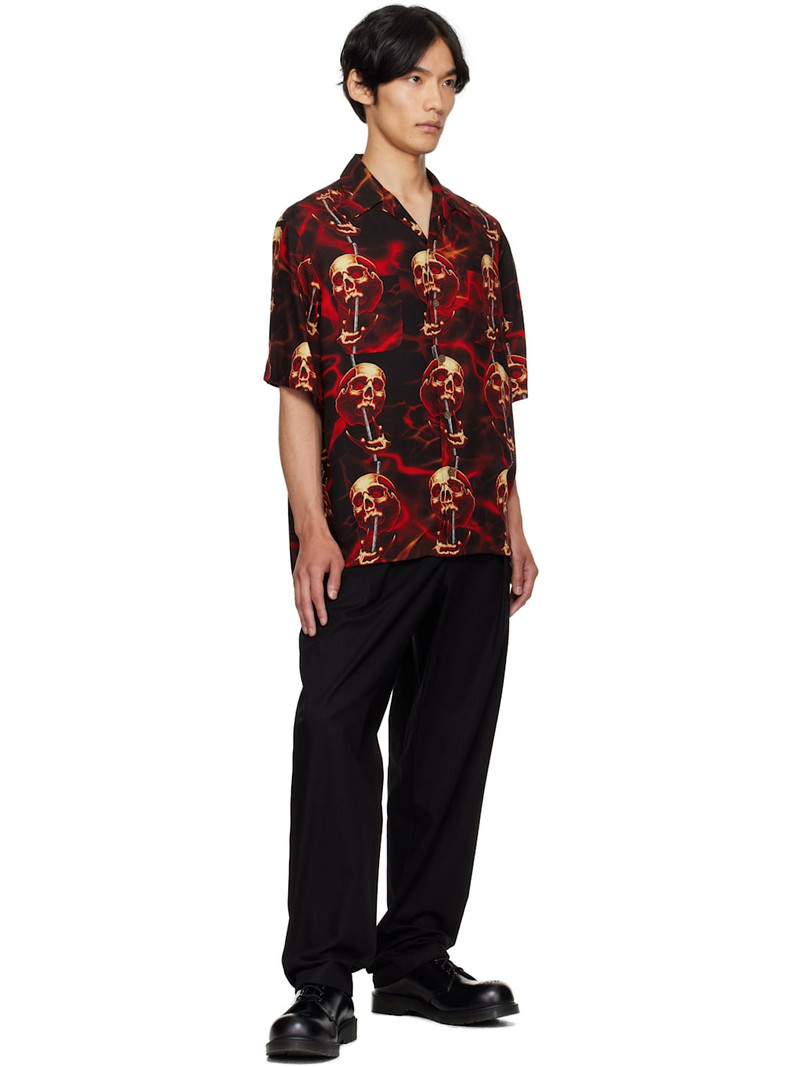 WACKO MARIA Black & Red 56 Tattoo Studio Edition Skull Shirt outlook