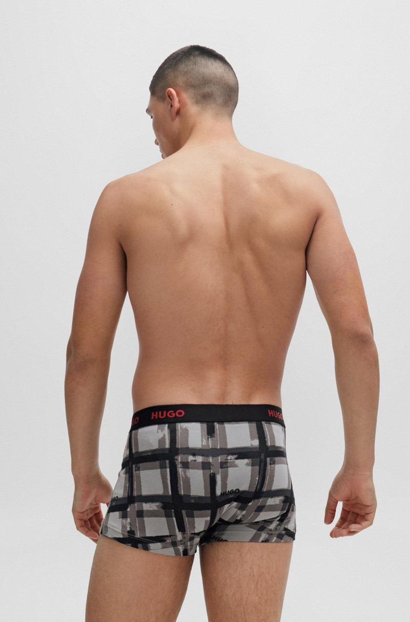 HUGO TRIPLE-PACK OF STRETCH-COTTON TRUNKS WITH LOGO WAISTBANDS outlook