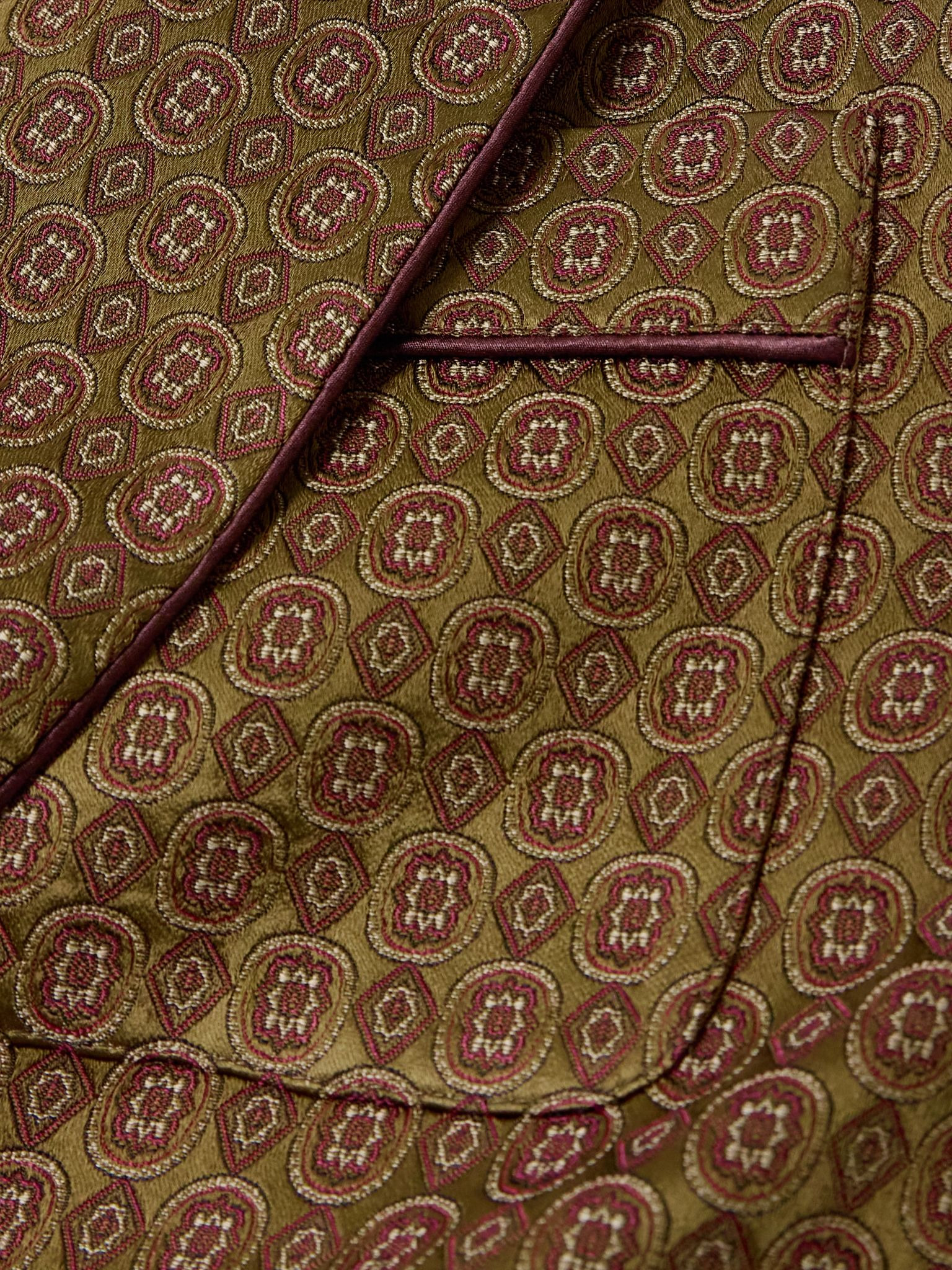 Belted jacquard coat Metallic - 6