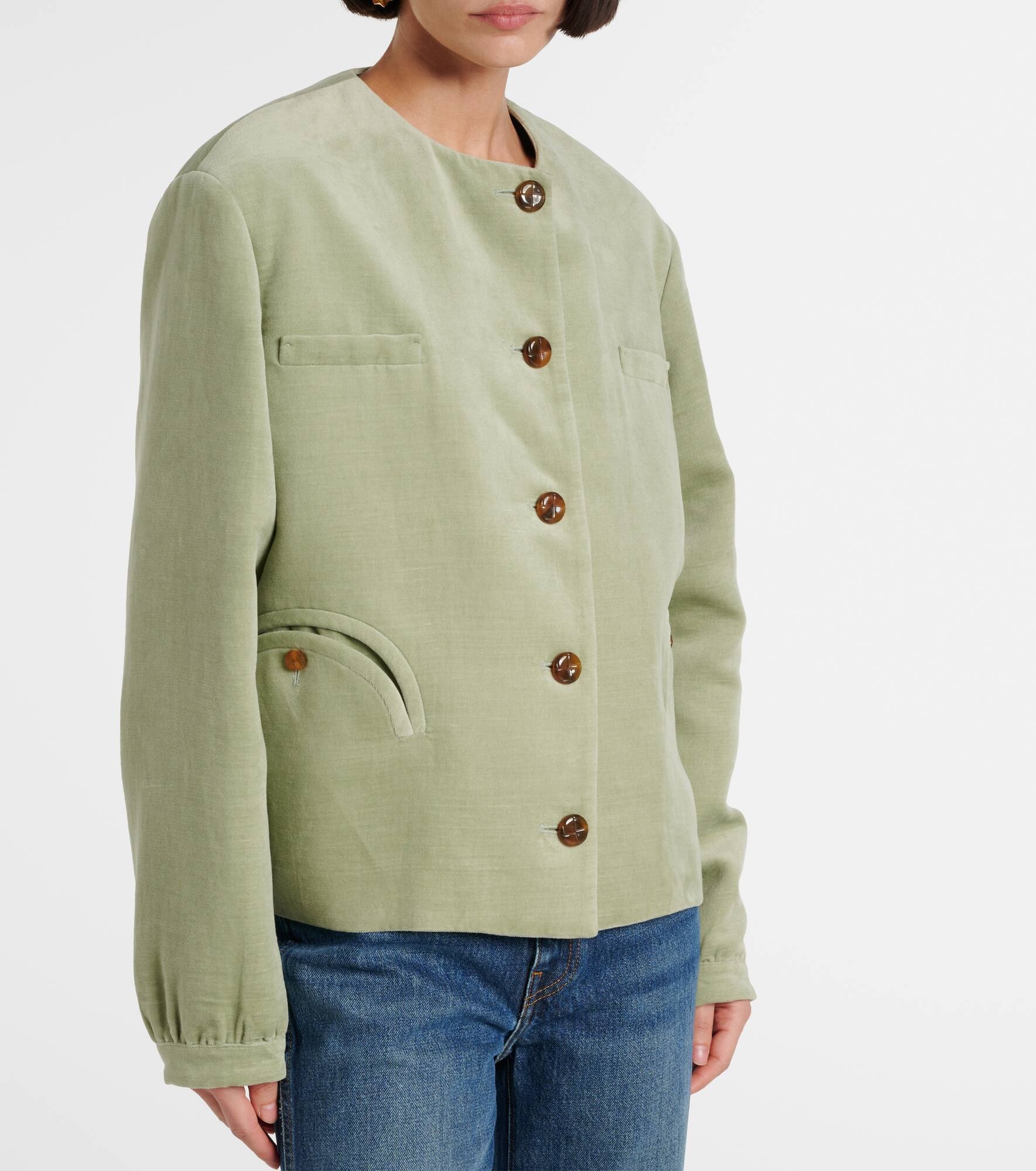 Jealousy Gliss cotton and linen jacket - 6