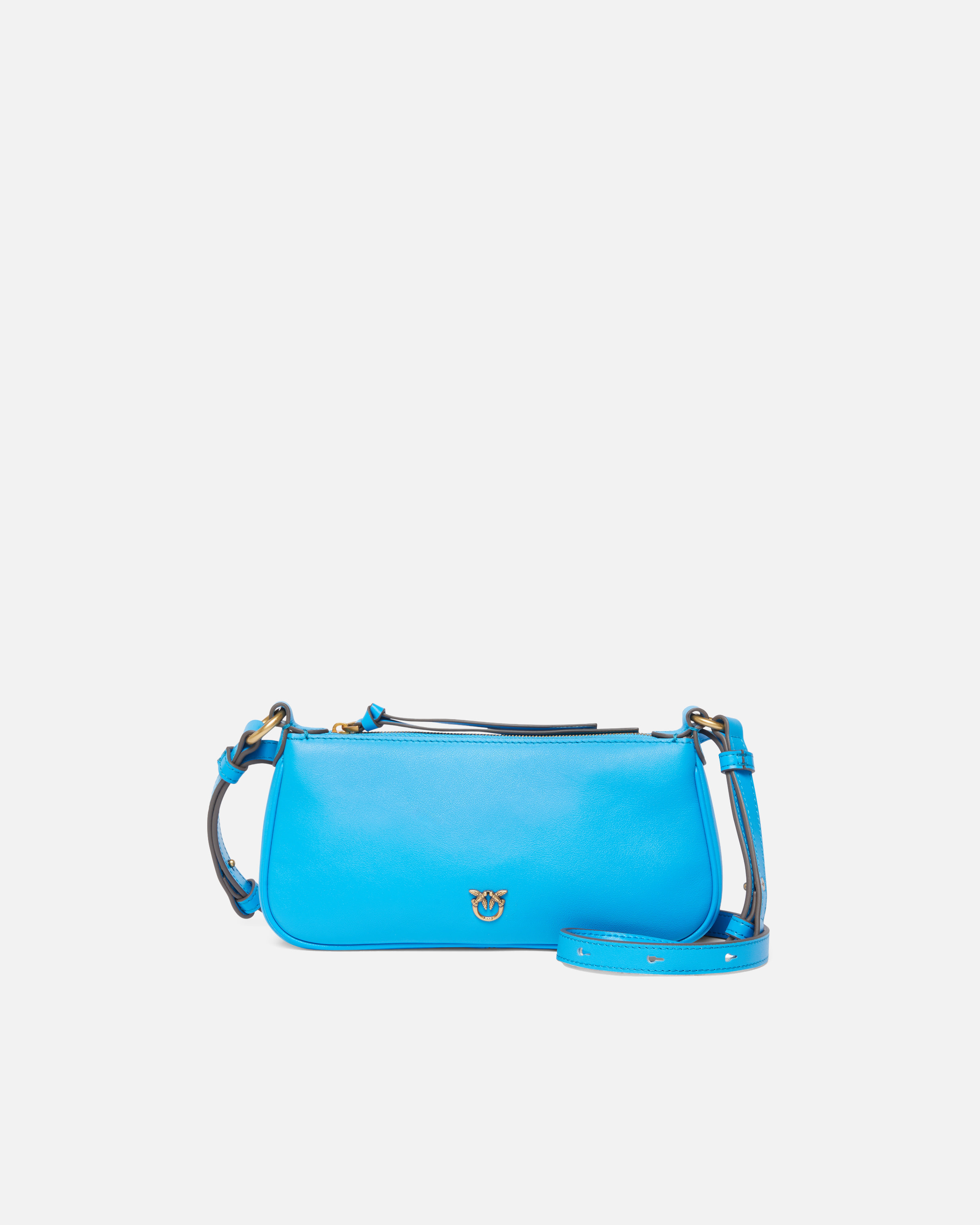 LEATHER MINI HALF MOON BAGUETTE CROSSBODY BAG - 1