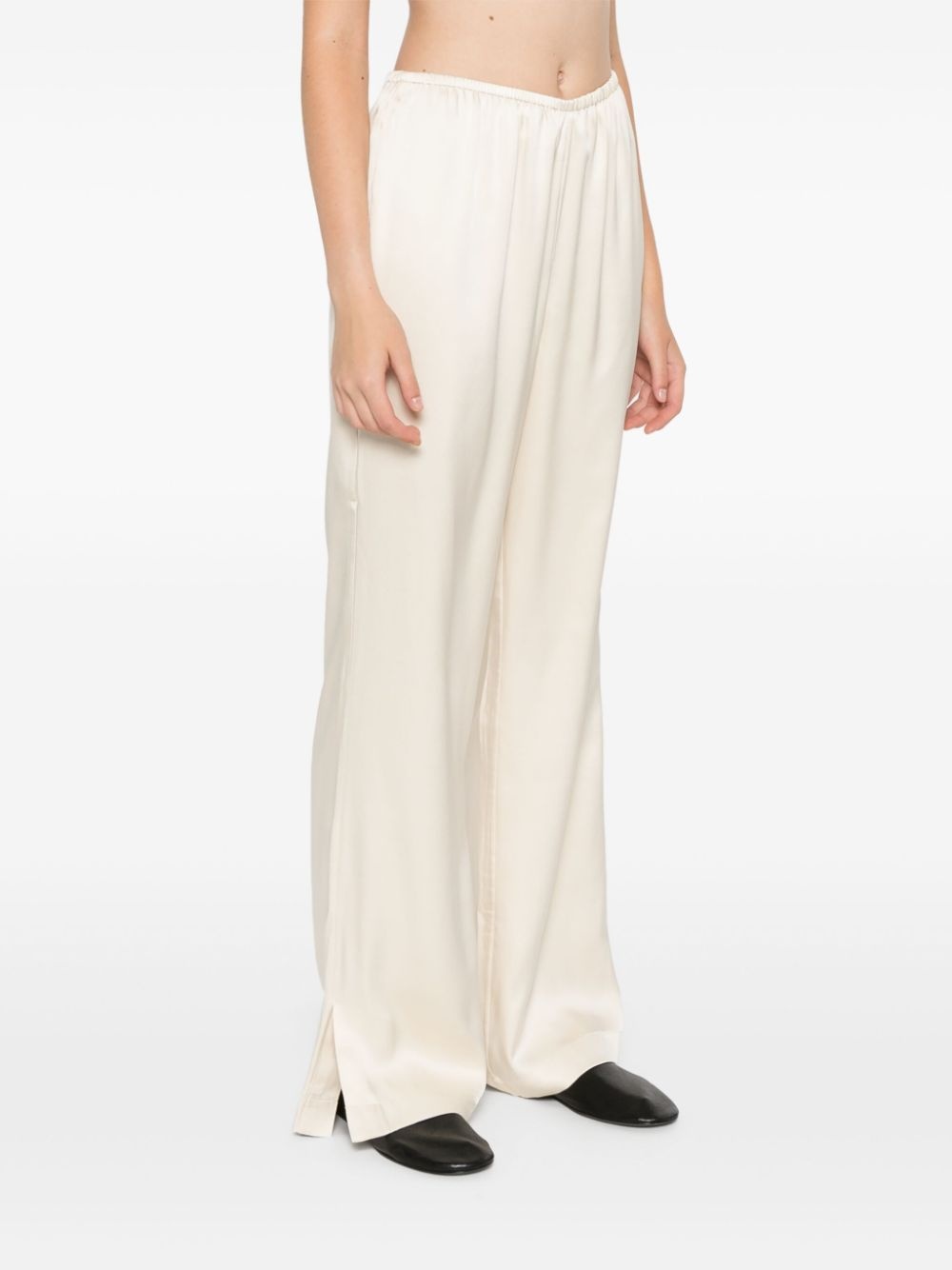 straight-leg silk trousers - 3