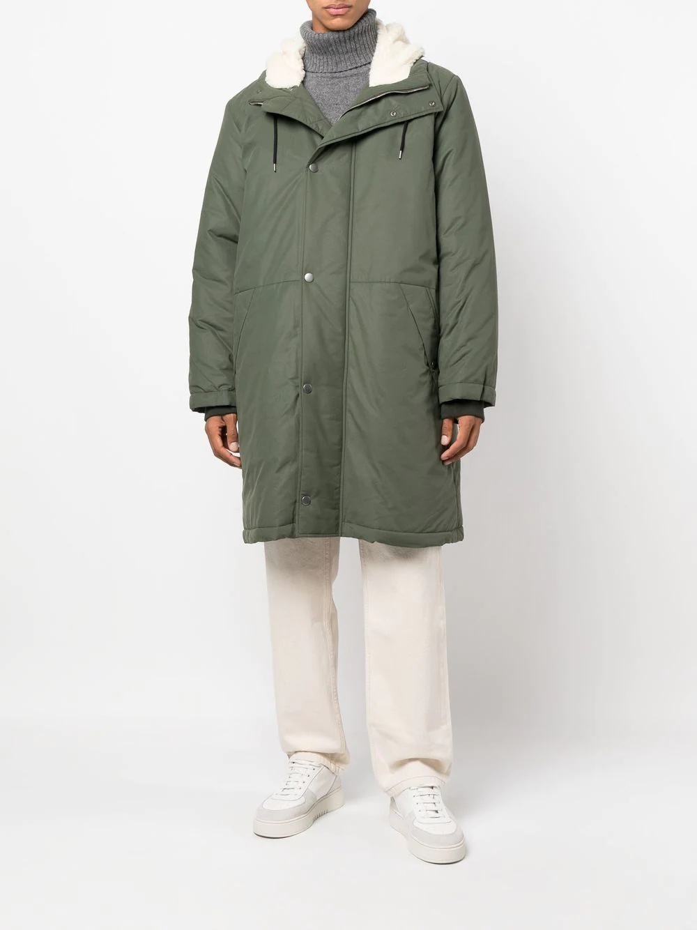 wool-blend parka - 2