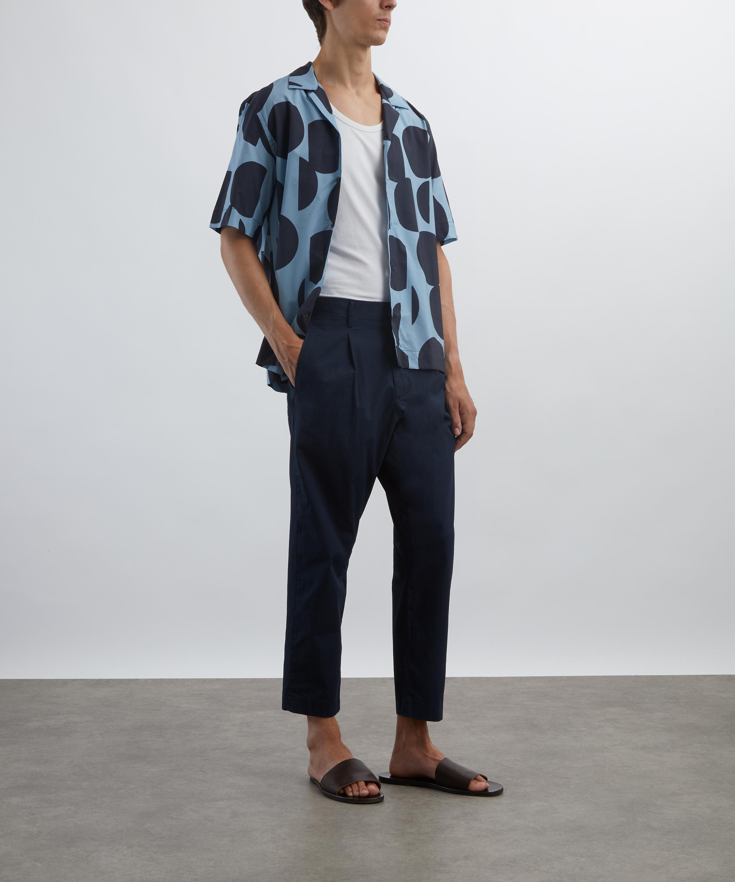 Blue Cut-Up Dots Short-Sleeve Shirt - 2