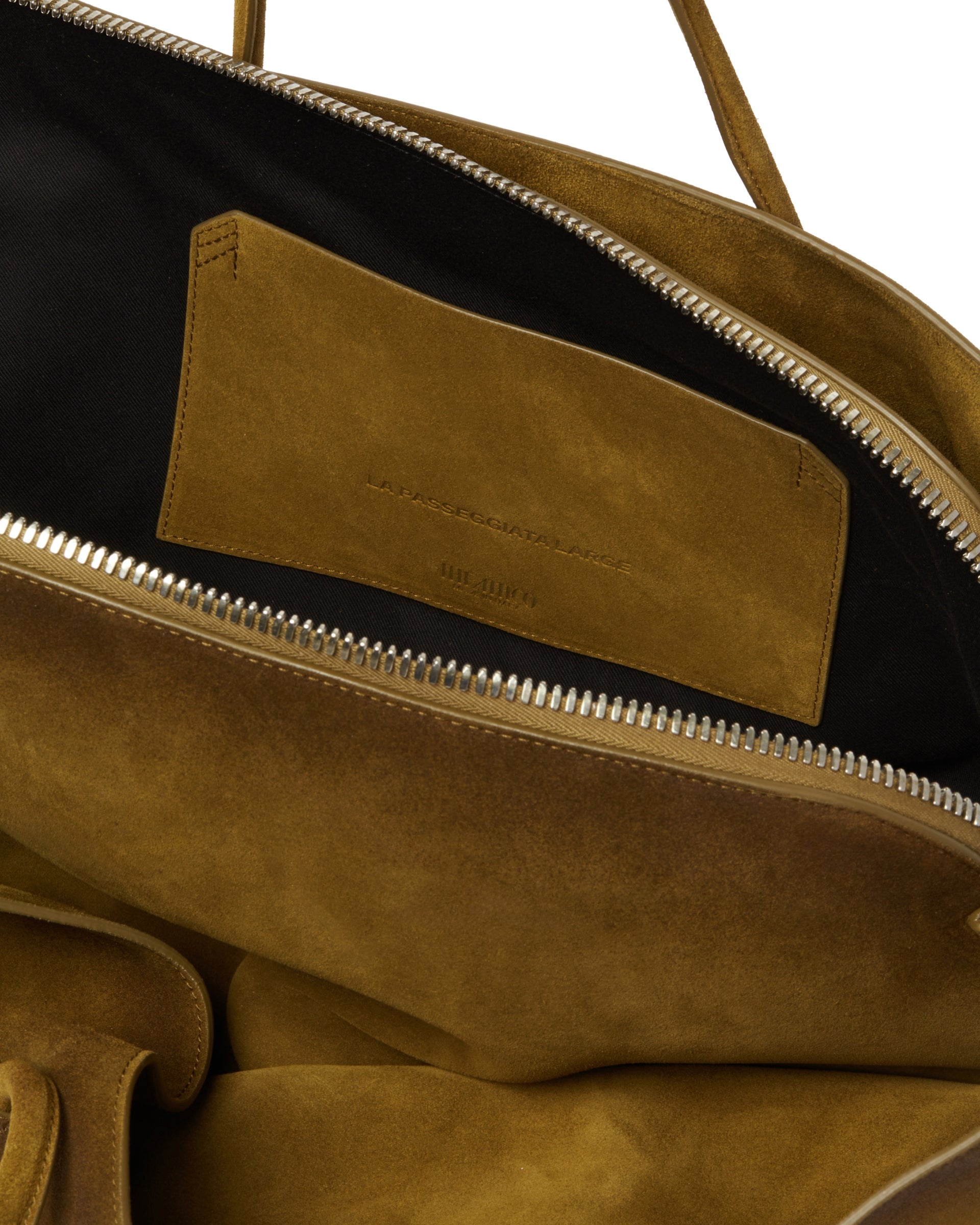Green Suede Large Passeggiata Bag - 5