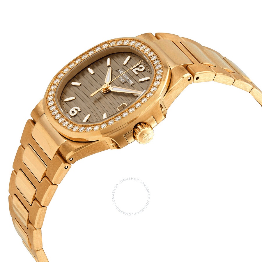 Patek Philippe Nautilus Quartz Diamond Gold Dial Ladies Watch 7010-1R-012 - 2