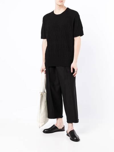 Yohji Yamamoto intarsia-knit logo T-shirt outlook