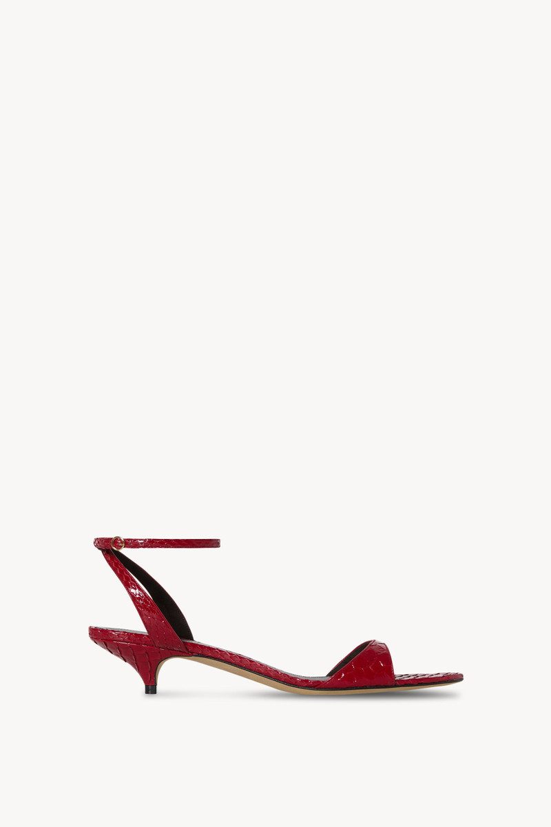 Vika Ankle Strap Kitten Heel in Python 1