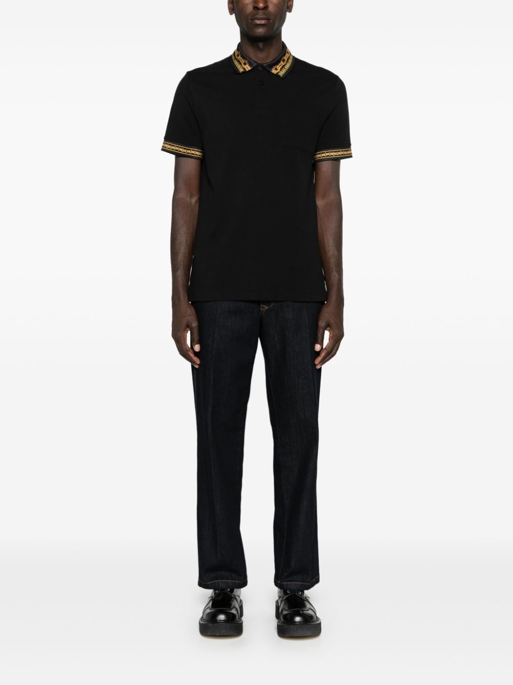 contrasting-trim piquÃ© polo shirt - 2