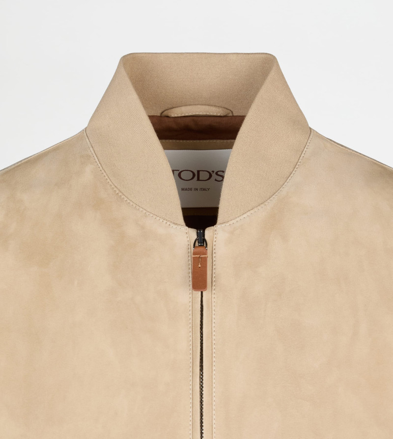 PASHMY BOMBER JACKET IN SUEDE - BEIGE 7